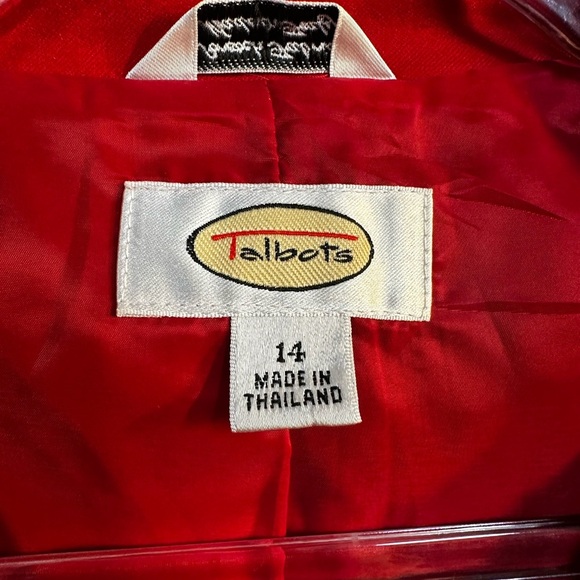 Talbots Red Blazer Elegant Suit Jacket - Picture 3 of 9